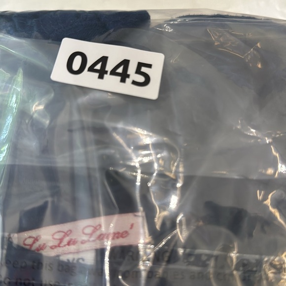 LU LU LAME Made in the USA Eyelet Lace with Silk trim and cap sleeves. blue SzXS - Picture 12 of 12